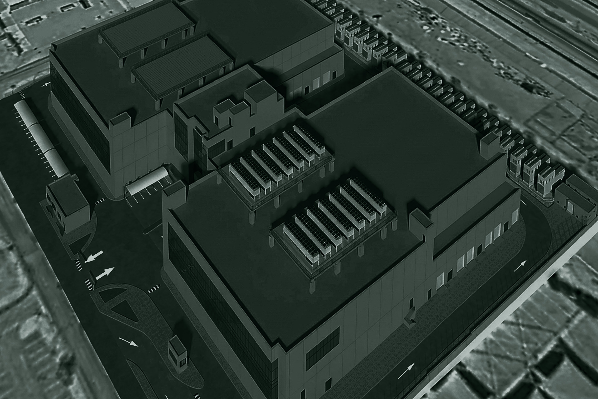 RUH01 Datacenter, Riyadh - site plan, aerial view